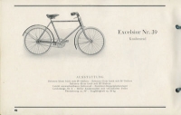 Excelsior Fahrrad Programm 1920er Jahre ?