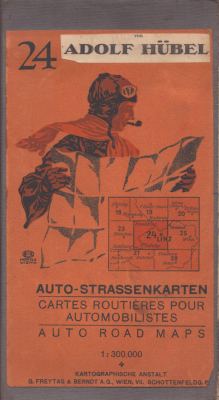 Freytag & Berndt`s Autokarten 24 Linz 1930er Jahre
