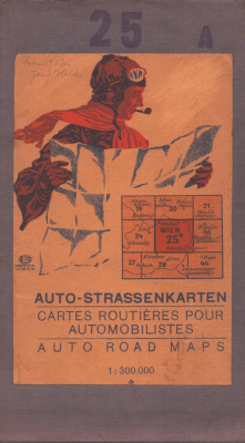 Freytag & Berndt`s Autokarten 25 Wien 1930er Jahre