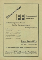 FF 43 ccm Motorroller Prospekt 1950er Jahre