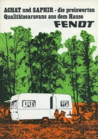 Fendt Achat + Saphir caravan brochure 1973