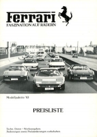 Ferrari / Auto Becker Preisliste 1983
