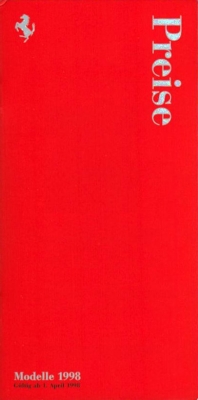 Ferrari Preisliste 4.1998