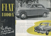 Fiat 1400 A brochure ca. 1954