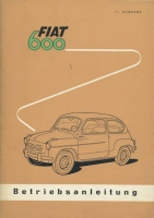 Fiat 600 owner`s manual 1959