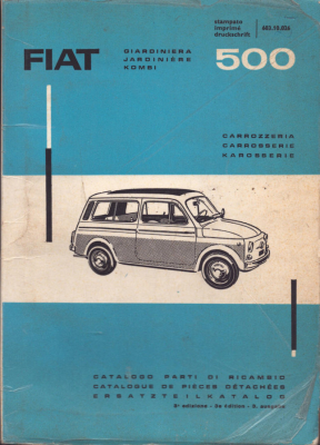 Fiat 500 D Kombi Ersatzteilliste 12.1963