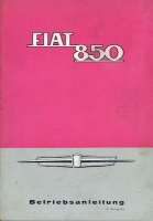 Fiat 850 owner`s manual 1965