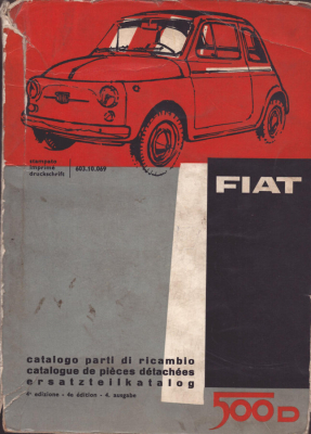 Fiat 500 D Ersatzteilliste 7.1965