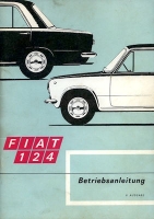 Fiat 124 owner`s manual 1969