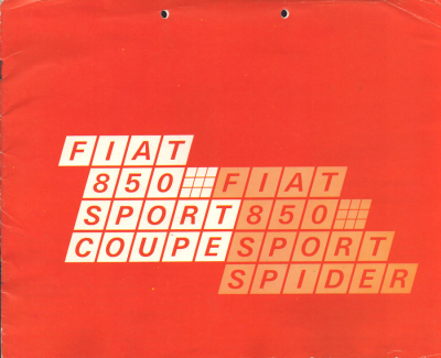 Fiat 850 Sport Coupé / Spider Prospekt 12.1970