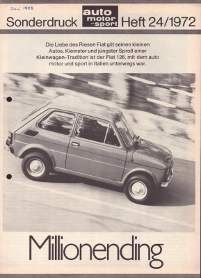 Fiat 126 Test 12.1972