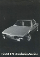 Fiat X1/9 Exclusiv Serie Prospekt 7.1976