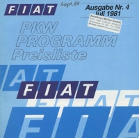 Fiat Preisliste 7.1981
