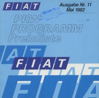 Fiat Preisliste 5.1982