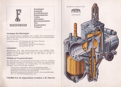 Preview: Fischer / AMAL Vergaser Winke und Kniffe 1930er Jahre