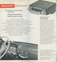 Preview: Ford Taunus 15 M / Becker Autoradio Prospekt ca. 1955