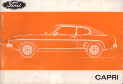 Ford Capri I Bedienungsanleitung 7.1972