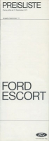 Ford Escort Pricelist 9.1973