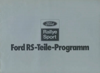 Ford RS parts program 10.1974