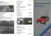 Ford Taunus RS parts-program 1976