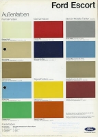 Ford Escort Colors 8.1978