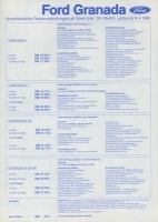 Ford Granada pricelist 4.1980