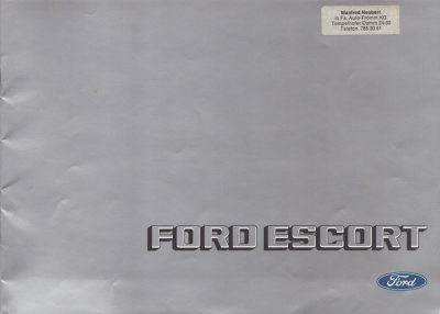 Ford Escort Prospekt 9.1980