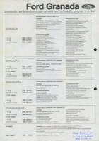 Ford Granada pricelist 7.1979