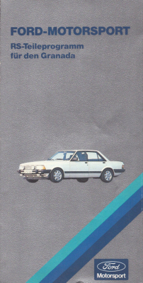 Ford Granada RS Teileprogramm Prospekt 11.1982