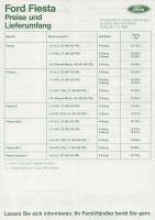 Ford Fiesta pricelist 2.1984