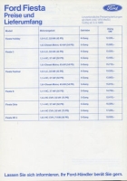 Ford Fiesta Pricelist 3.1986