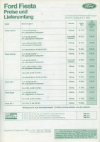 Ford Fiesta Pricelist 4.1988