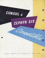 Ford Consul + Zephyr 6 Cabriolet Prospekt 3.1954