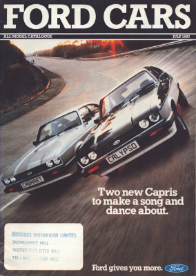 Ford Cars All model catalogue July 1982