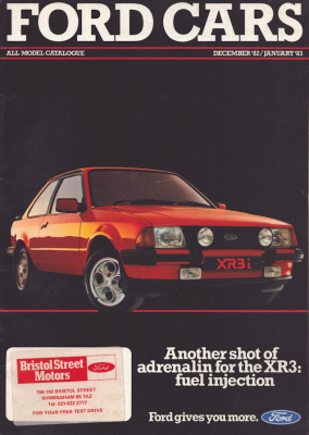 Ford Cars All model catalogue Dezember 1982 / January 1983