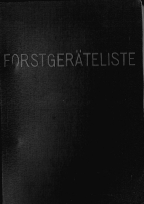 Forstgeräteliste Katalog DDR 1956