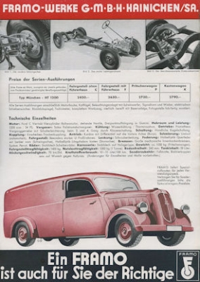 Preview: Framo HT 1200 München Prospekt 1938