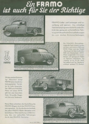 Preview: Framo Programm 1939