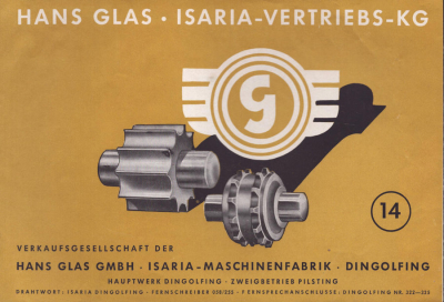 Glas Landmaschinen Prospekt 1950er Jahre