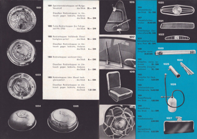 Preview: Glas Goggomobil Sonderausrüstung Prospekt ca. 1956