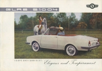 Glas S 1004 Coupé and Cabriolet brochure 9.1962