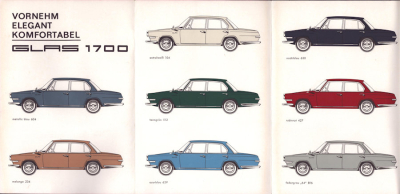 Preview: Glas 1700 Farben 1964