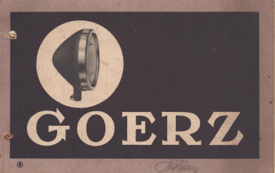 Goerz elektrische Automobilscheinwerfer Katalog 12.1924