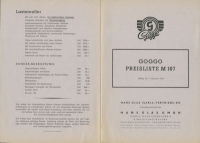 Goggo Preisliste 2.1954 M 107