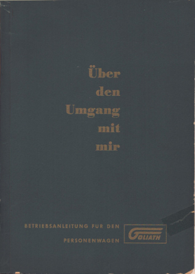 Goliath GP 700 Bedienungsanleitung 1950er Jahre
