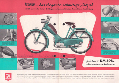 Preview: Gritzner Brummi Moped Prospekt 1954