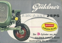 Güldner Europa A3K / A3KT 25 PS Schlepper Prospekt 1960er Jahre