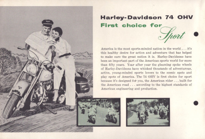 Preview: Harley-Davidson 74 OHV Prospekt 1955