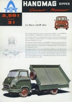 Hanomag Garant / Markant 2,58 t / 3 t Kipper Prospekt 7.1961