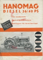 Hanomag Diesel 36/40 PS Prospekt ca. 1934